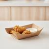 50Pcs Kraft Boat Tray Disposable Hotdog Boats Kraft Paperfood Packing Tray Snacks Disposable Kraft Paper Boat-Shaped Trays