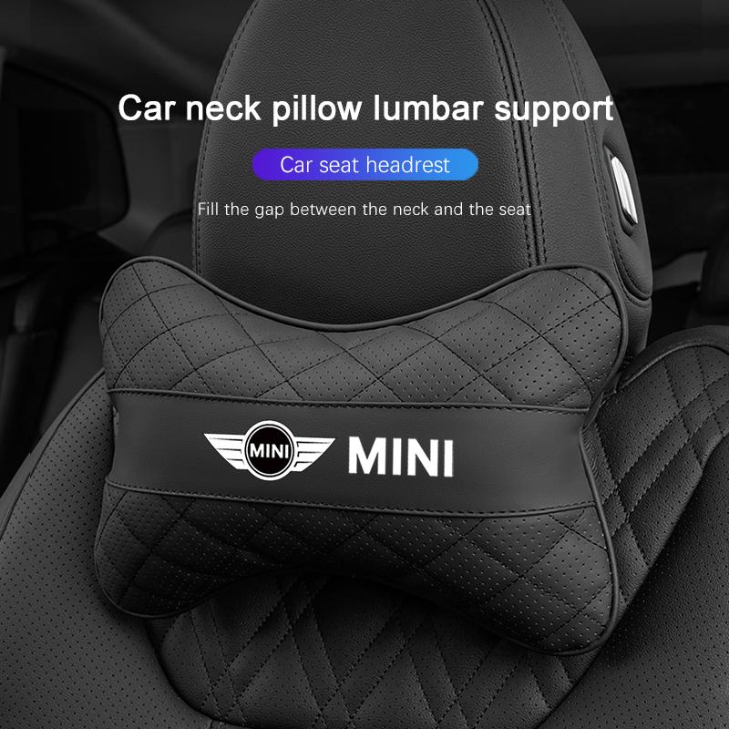 Kit de coussin de nuque et de soutien lombaire pour voiture Appui-tête automatique Pour MINI Cooper R56 F56 R50 JCW Cabrio Aceman Countryman Clubman Roadster Coupe