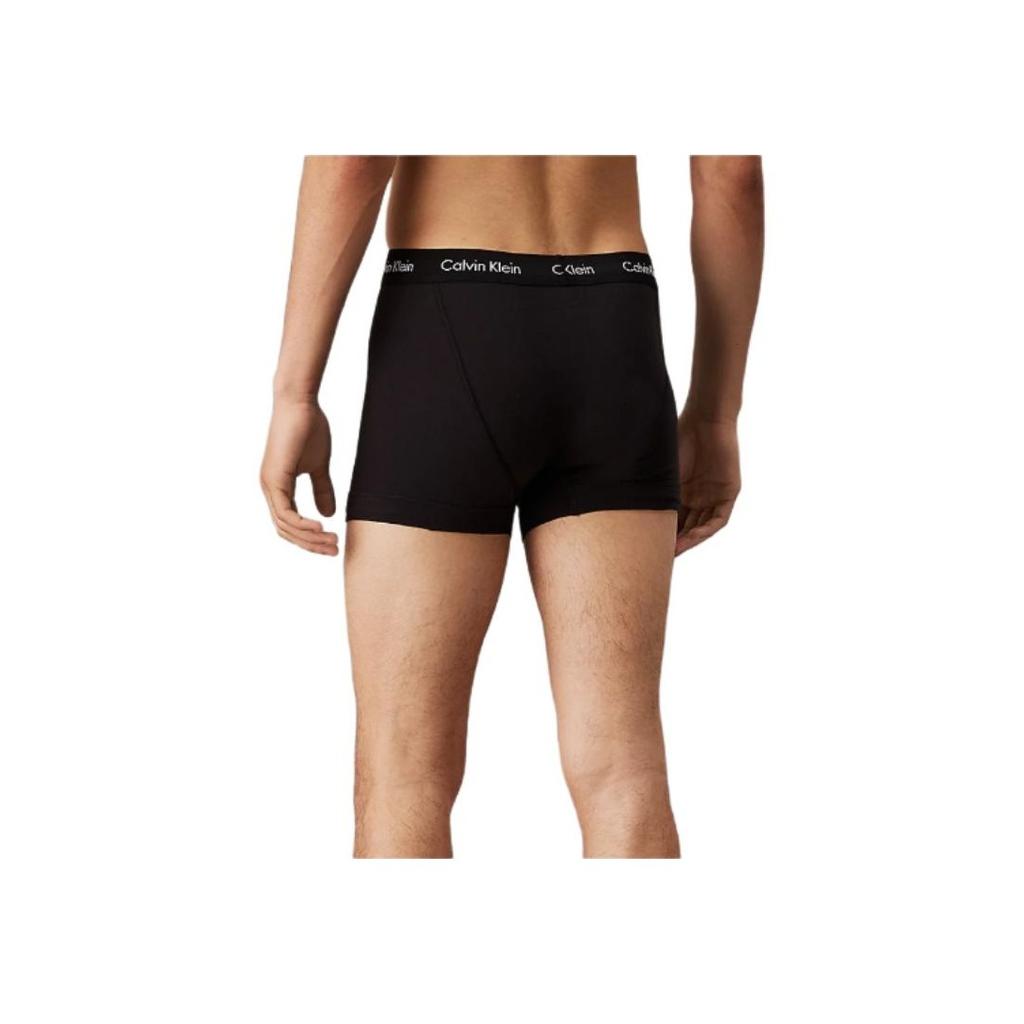 Calvin Klein Letter Waistband Jacquard Comfortable Mid-Rise Boxer Briefs 3-Pack Men underwear Black 0000U2662G-QRV
