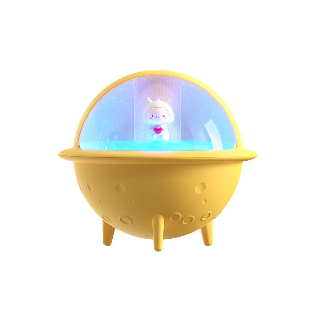 New Desktop Jellyfish Humidifier with Colorful Atmosphere Light and Flame Simulation Aromatherapy.