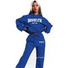 Men Women Letter Print Hoodie Set Long Sleeve Casual Tracksuits 2 Piece Fall Outfit