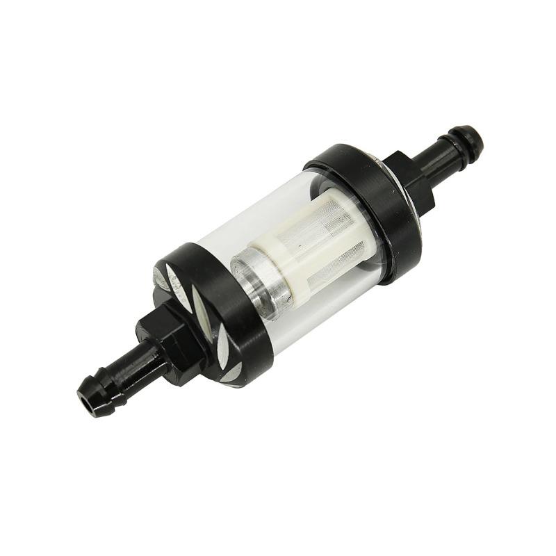 CNC 8mm Aluminum Alloy Glass Gas Fuel Gasoline Oil Filter Moto for Dirt Pit Bike 125/140/150/160cc CRF70 90 110 TTR100 110 KLX65