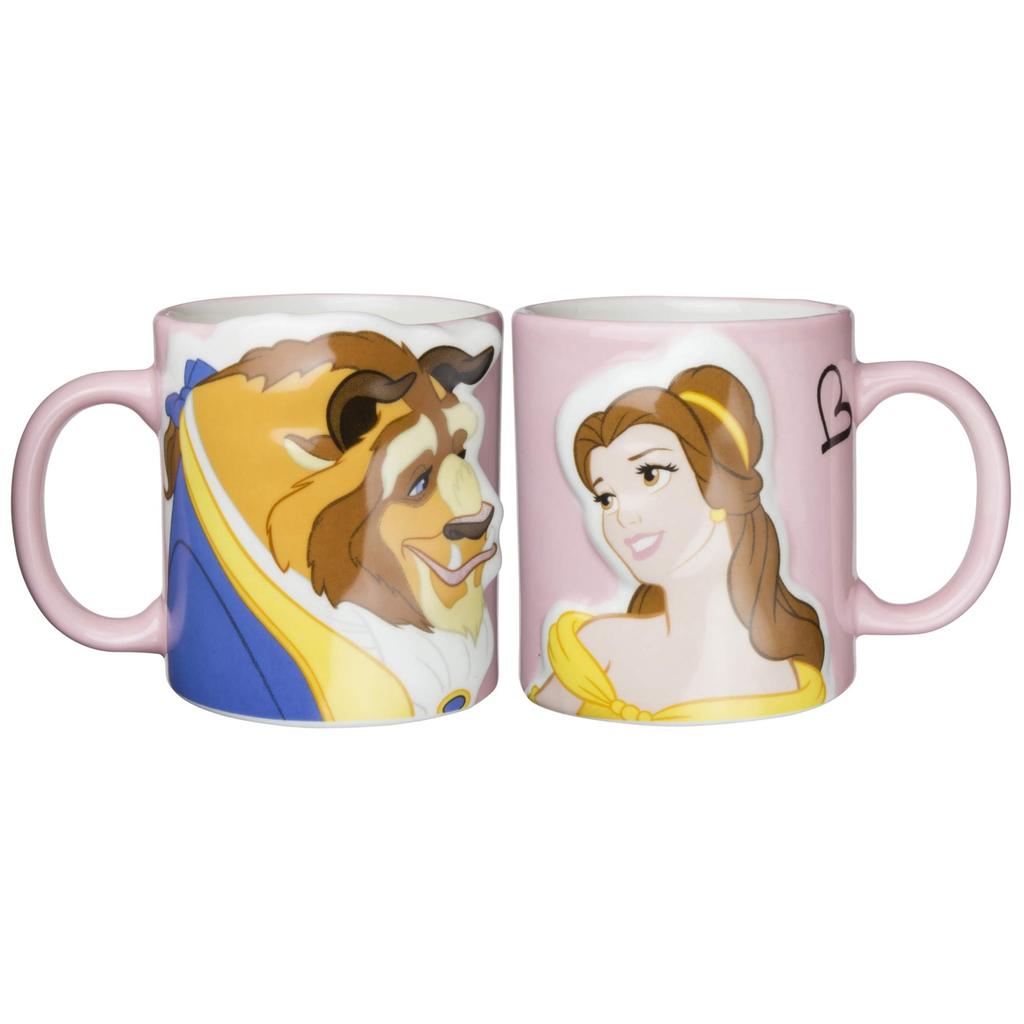 Disney and the Belle Beast Kissing Pair Mugs 300ml SAN2519 "Beauty Beast" &