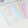 4/6/8Pcs 11 Holes Punched Pocket Water Resistant Letter Size Document Wallet with Clear Label Window for Office School