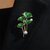 1Pc Charm Retro Ginkgo Leaf Broch Elegant Classical Pin Clothing Bag Jewelry Accessories Party Festival Gifts Souvenirs Trendy