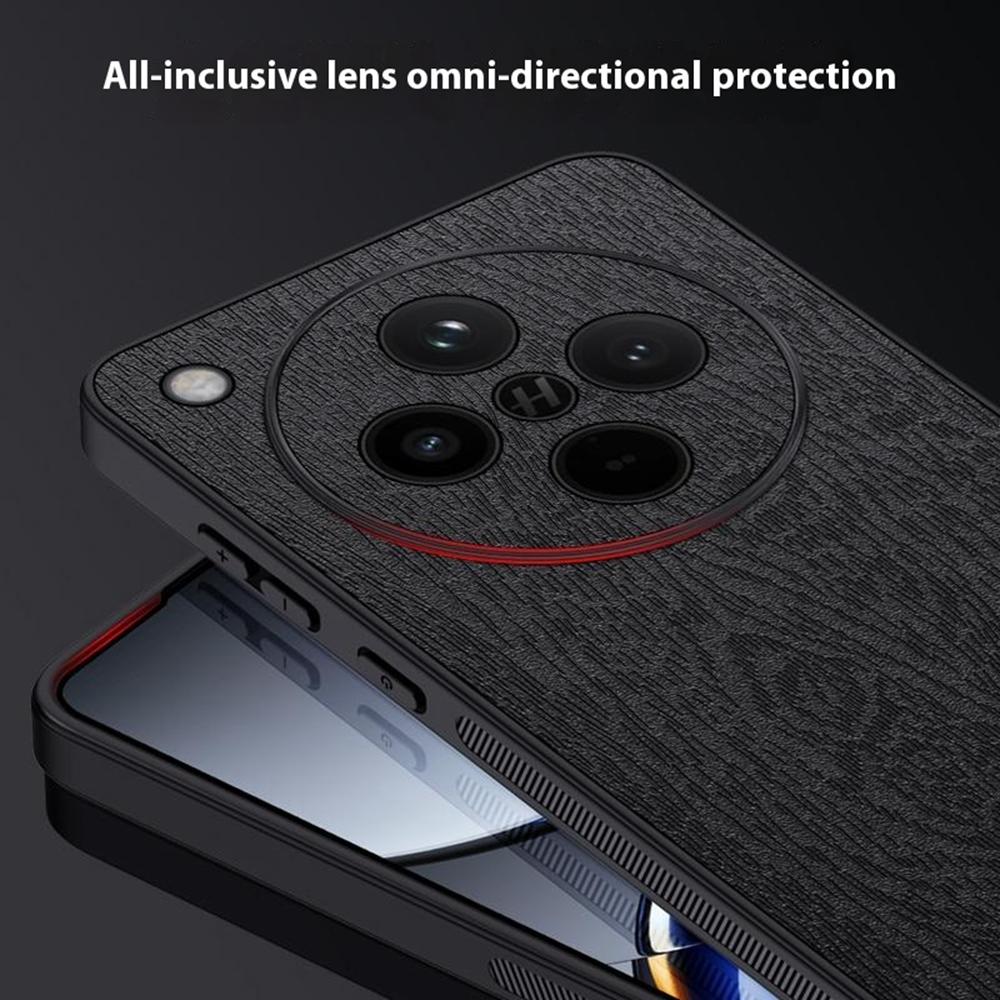 For Oppo Find X8s+ 5G Case Wood Texture PU Leather Coated PC TPU Phone Cover