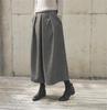 Loose Woolen Wide Leg Skirts Pants Women Pleated Casual Pants Winter Autumn Straight Trousers Elastic High Waist Fat Leg Pants