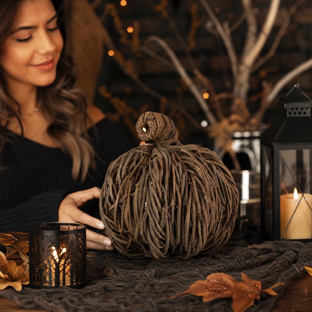 Faux Pumpkin Model Decoration for Halloween Window Display, Restaurant and Home Decor