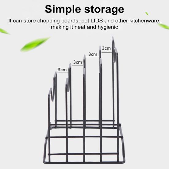 Topfdeckelständer Rack Küchenpfannenorganisator Hohe Stabilität Multifunktional Platzsparend Küchenbacken