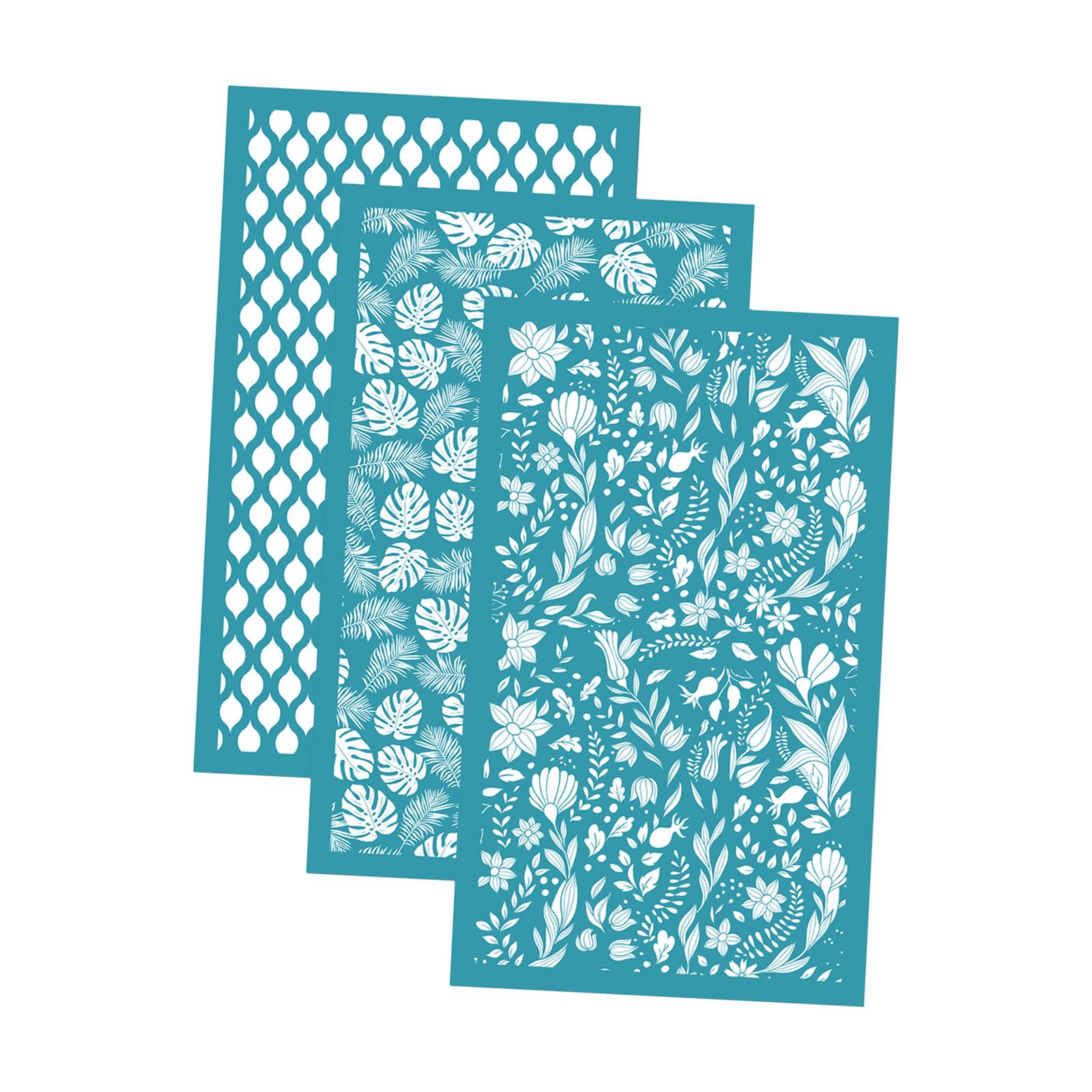 

3Pcs Clay Tool Silk Screen Stencils Silk Screen for Clay for Jewelry Making Home Earrings Decoration DIY