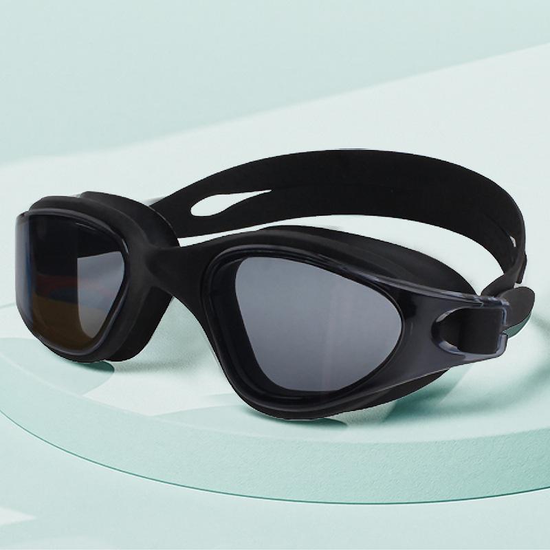 Supply of high-definition anti-fog adult swimming goggles New flat-lens swimming goggles