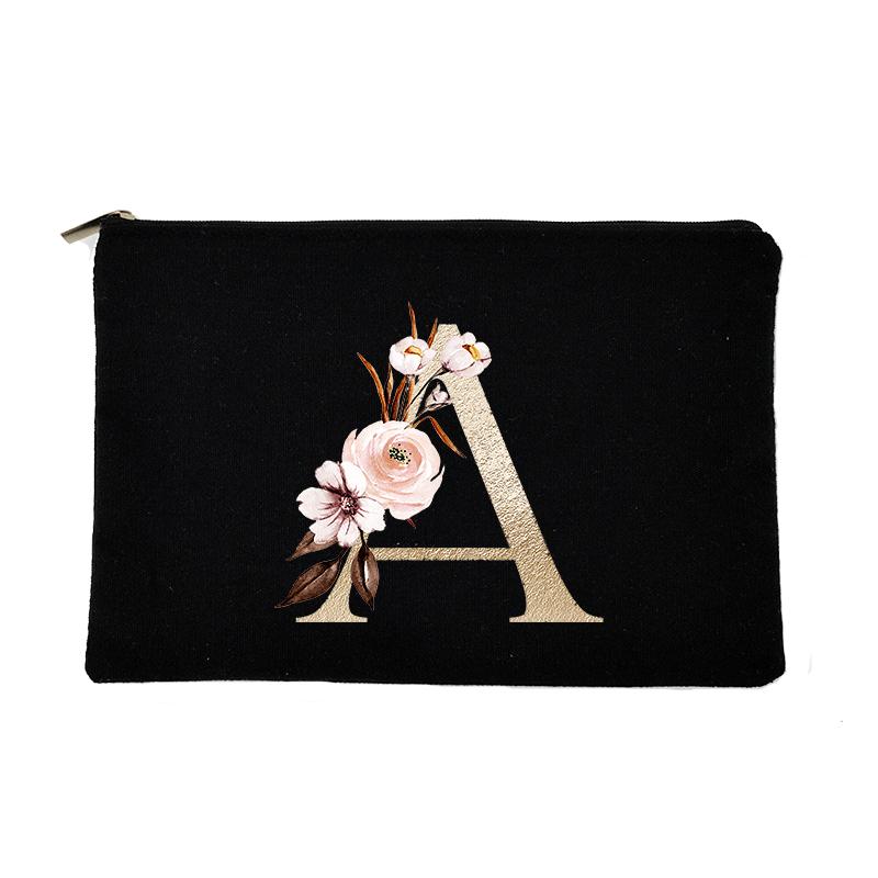 

Bridesmaid Makeup Bag Letter Print Travel Cosmetic Case Female Beauty Organizer Toiletry Storage Pouch Purse Wedding Bride Gift