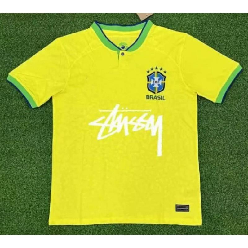 Maglia da Calcio Signature Stussy Retro Brasile Argentina Portogallo Maglia da Allenamento Calcio Uomo Donna Manica Corta