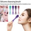 Finger Cover Long Handle Design Silicone Cleansing Face Brush Washing Facial Pore Cleaner Exfoliator Face Detail Washing Brush