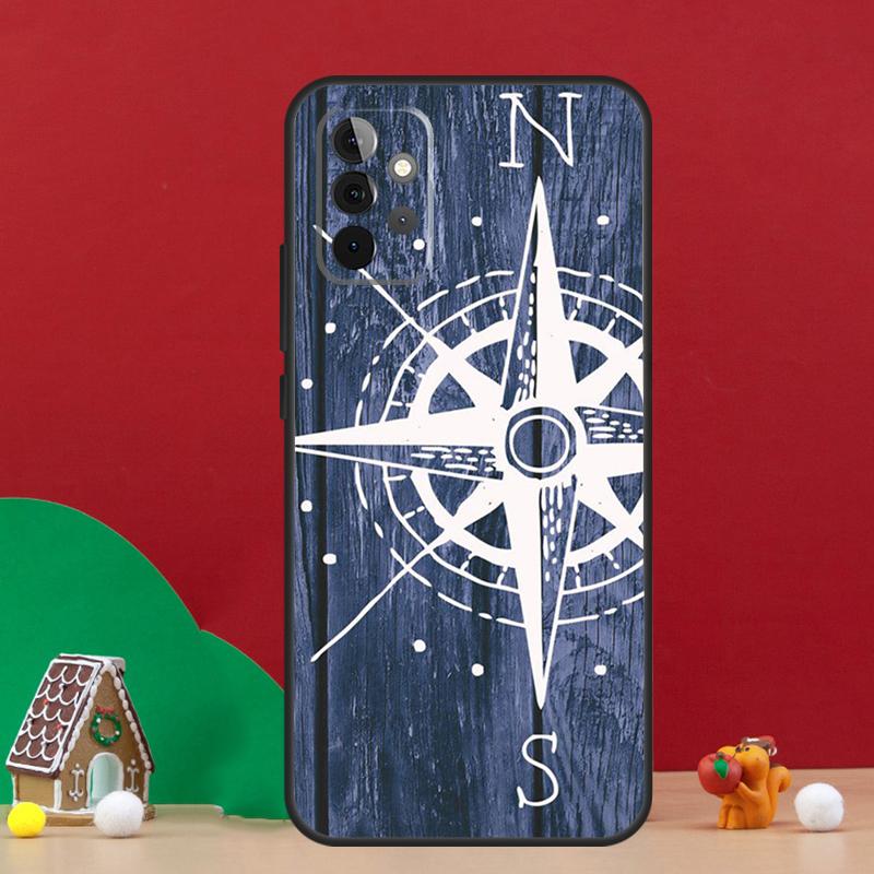 World Map Compass Nautical Case For Samsung Galaxy A17 A06 A16 A56 A36 A54 A34 A14 A52 A32 A13 A23 A33 A53 A15 A35 A55