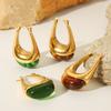Maillard French Retro Titanium Steel Earrings, Teardrop Ear Buckles, Niche Design, Fashionable Versatile Stainless Steel Jewelry