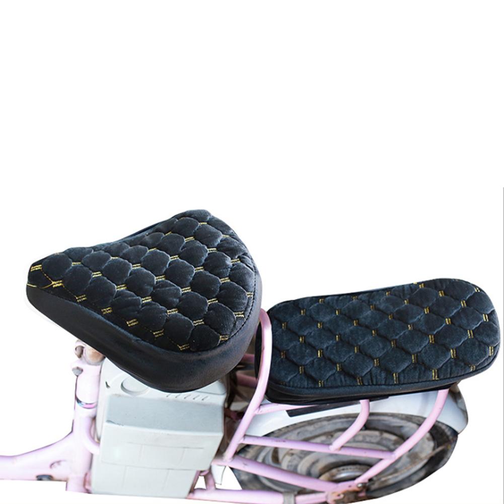 Sitzbezug für Motorrad- und Roller-Elektroautos, warmhaltender, weicher Sitzschutz, samtverdickender Schwamm-Kissenbezug für den Winter