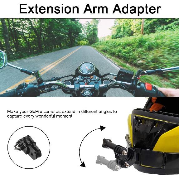 Helmet Chin Mount For GoPro, Adhesive Chin Mount Fit For Full Face Motorcycle Helmet, Immersive POV Recording, Compatible With GoPro Hero 13 12 11 10