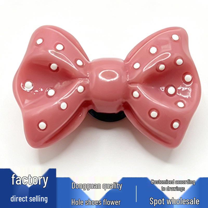 New Floral Leather Bow Tie Shoe Decorations with Buckle