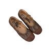 Spring and summer 2025 new gentle fairy style soft leather retro casual round head shallow mouth single shoes flat ballet shoes