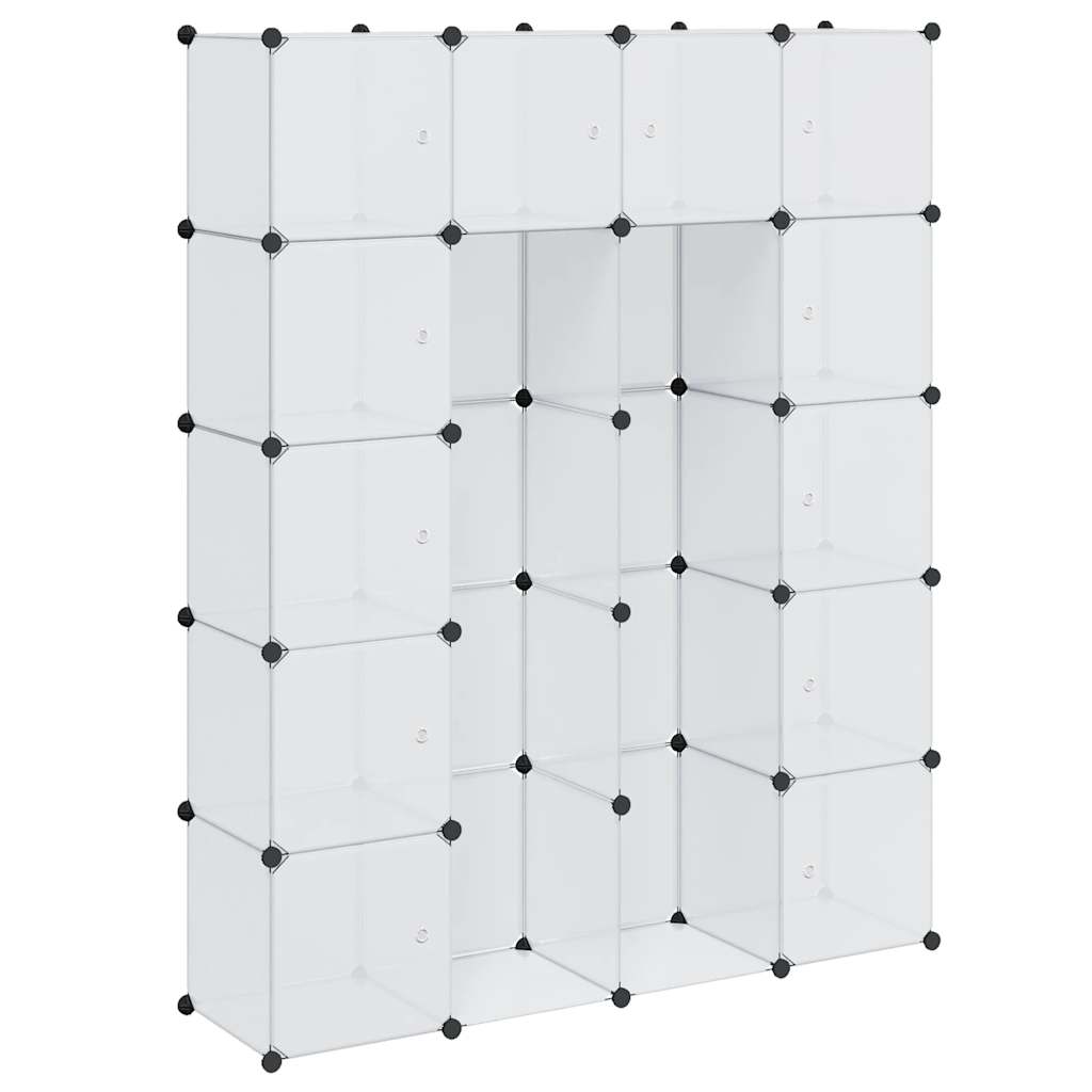 vidaXL Modularer Schrank mit 14 Fächern Weiß 37x146x180,5 cm