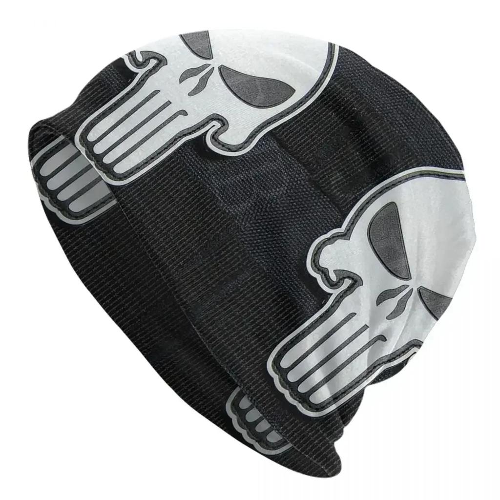 Heavy Metal Skeleton Skull Punishers Warm Knitted Cap Fashion Bonnet Hat Autumn Winter Outdoor Beanies Hats for Unisex Adult