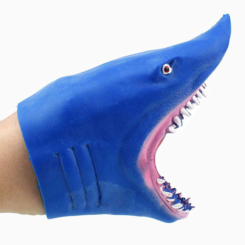 PVC Shark Hand Puppet Animal Head Hand Puppets Kids Toys Gift 