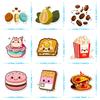 50 Animal Food Donut Stickers New Product Cute Donuts Children Cartoon Stickers