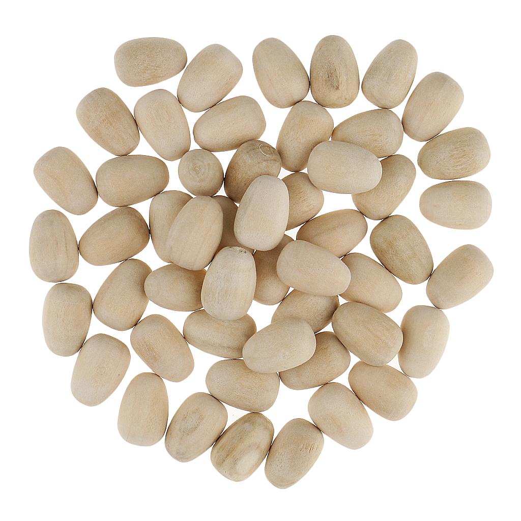 50 Pieces Unpainted Wooden Eggs 16x12mm – For Easter, Crafts, and Displays Easter eggs, charming