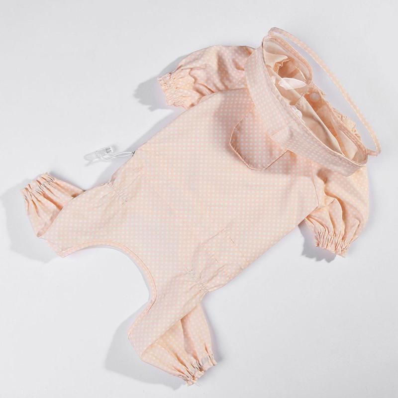 Waterproof Pet Dog Jumpsuit for Small Medium Dogs Dot Print Puppy Cat Raincoat Dachshund Pomeranian Overalls mascotas Rain Coat