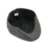 Männer Herbst Winter Herringbone Gestreifte Baskenmütze Britische Forward Cap Schirmmütze