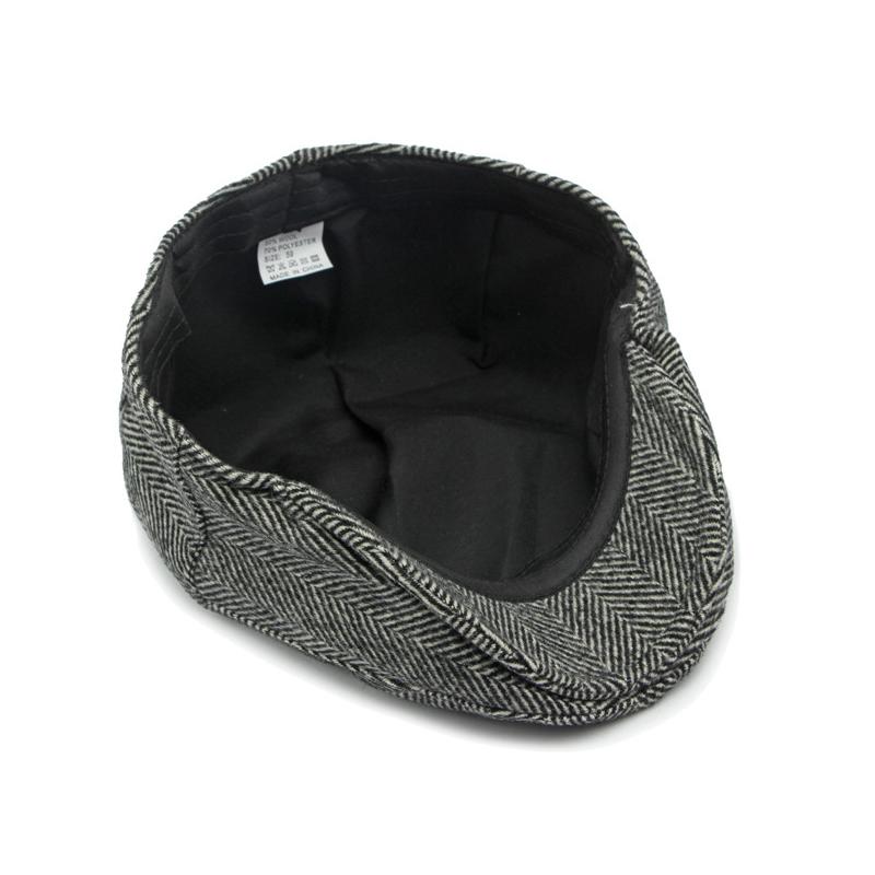 Bărbați Toamnă Iarnă Beretă în dungi în oase de pește