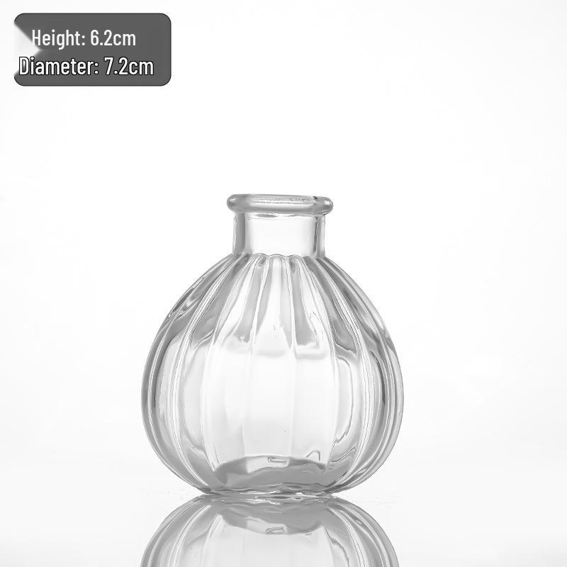 Retro Französisch-Amerikanische Mini-Glasvase für Trockenblumen & Grünzeug