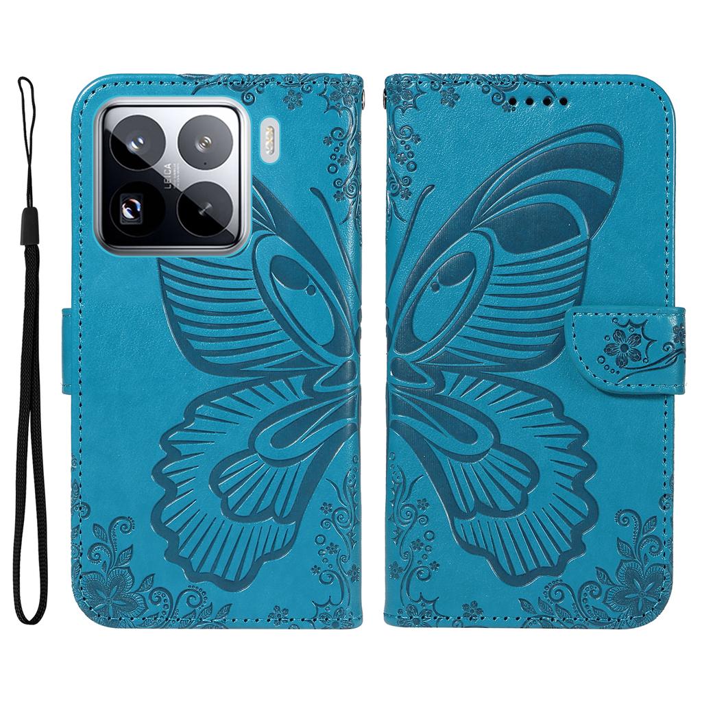 For Xiaomi 15 Pro Case Butterfly Pattern Leather Wallet Flip Phone Cover