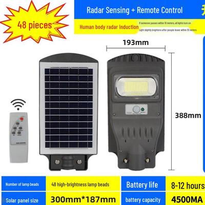 UOSU 100W LED Solarstraßenleuchte mit Bewegungssensor