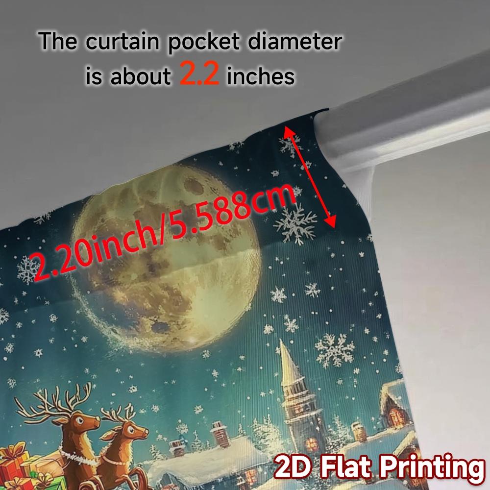 2 Stück, Vorhänge Weihnachtsrentier Geschenk (2) Chic Chic Vorhang Vielseitige Stoffvorhänge Art Deco Festlich Perfekt für Schlafzimmer,