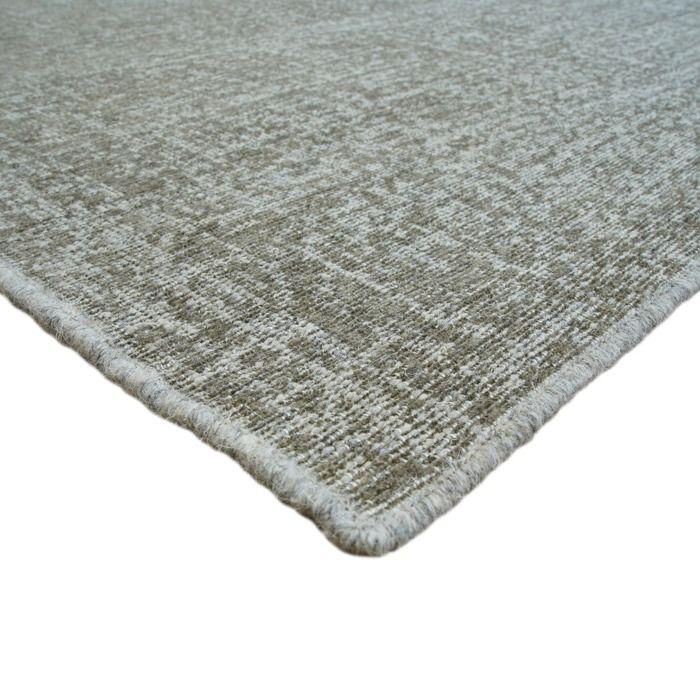 Living Room Rug In Gray Khaki Wool 160x230
