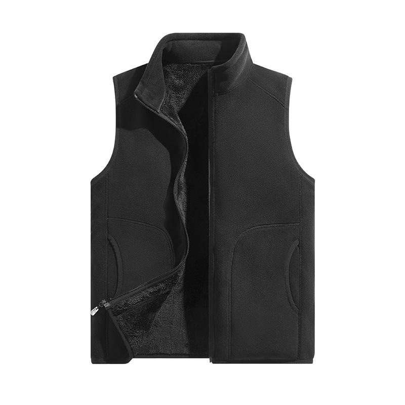 Unisex Thickened Polar Fleece Vest - High Quality, 500g Warmth for Autumn/Winter 3XL