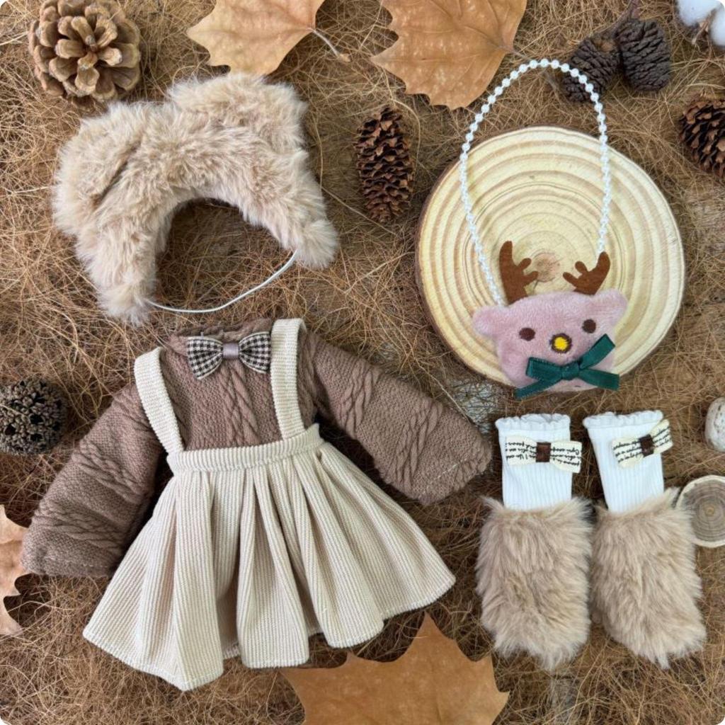 30cm BJD Doll Clothes Set Interchangeable Outfits 1/6 Scale Apparel Soft Textile Outfit