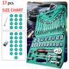 37 Piece Socket Wrench Ratchet Set Mechanical Tool Set Drill Bit Socket Suitable for Automotive Repair and Home Use