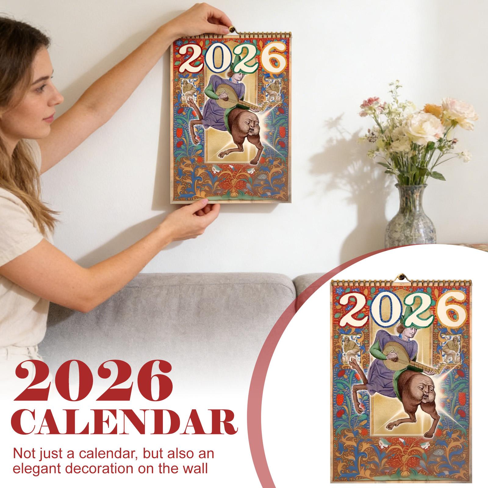 

Fun Calendar, A Humorous Calendar Featuring Illustrations, Makes A Perfect Gift For Colleagues Or Close Friends. One Size