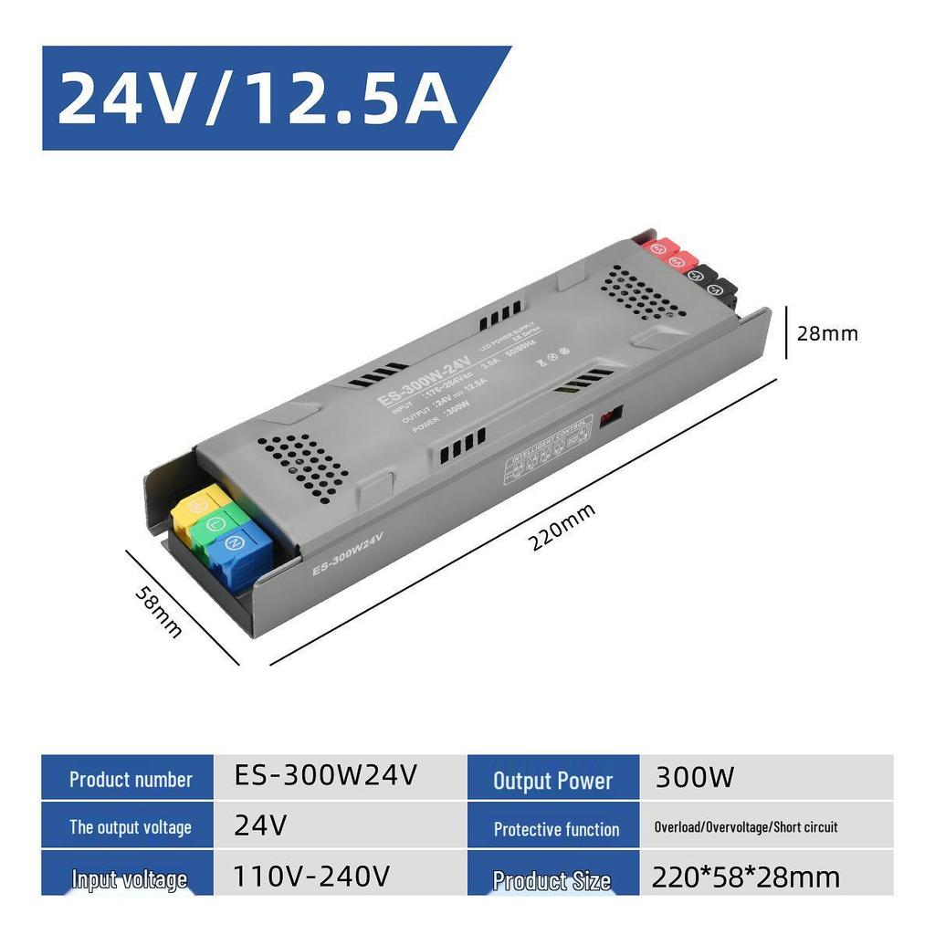 Indoor Linear LED Lights Dial Dimming Transformer 24V 60W-400W Power Supply