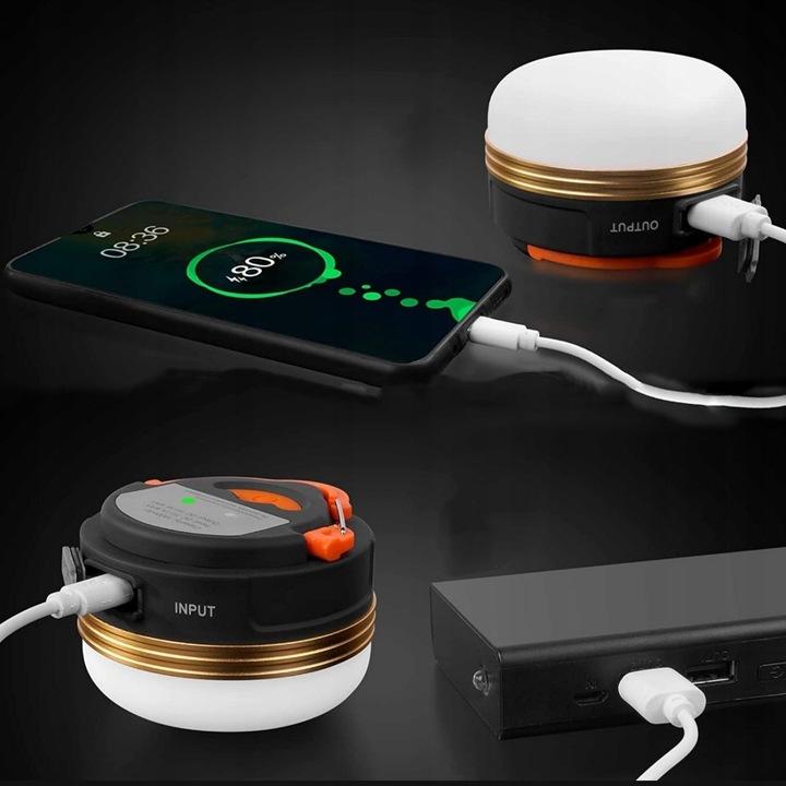 Lampa Turystyczna Latarka Kempingowa Led Powerbank Led Lampa Namiotu