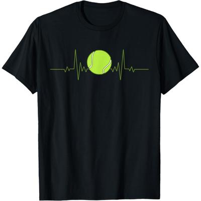 Funny Tennis Heartbeat Art For Tennis Player Men Women Kids T-Shirt(1)