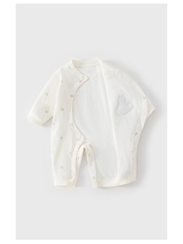 Neugeborenen-Strampler aus reiner Baumwolle - Atmungsaktiver Baby-Overall für Frühling & Herbst mit Schmetterlings-Design