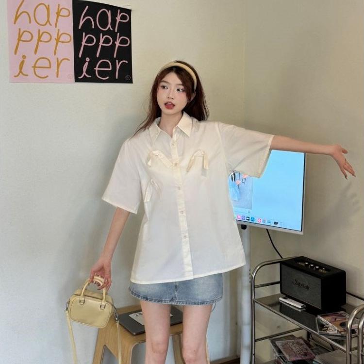 New Chinese style short-sleeved shirt jacket women's summer new shirt design sense niche sunscreen top