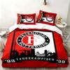 Feyenoord Rotterdam Set de 3 piezas Perfecto para uso en el dormitorio Cómodo juego de cama incluye una funda nórdica y dos fundas de almohada Ideal regalo de cumpleaños o Navidad