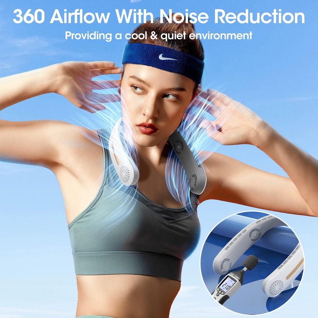 4000mAh Rechargeable Portable Neck Hanging Air Conditioner Cooling Without Blades
