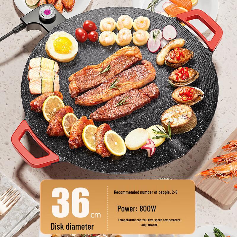 ZISIZ Round Electric Griddle