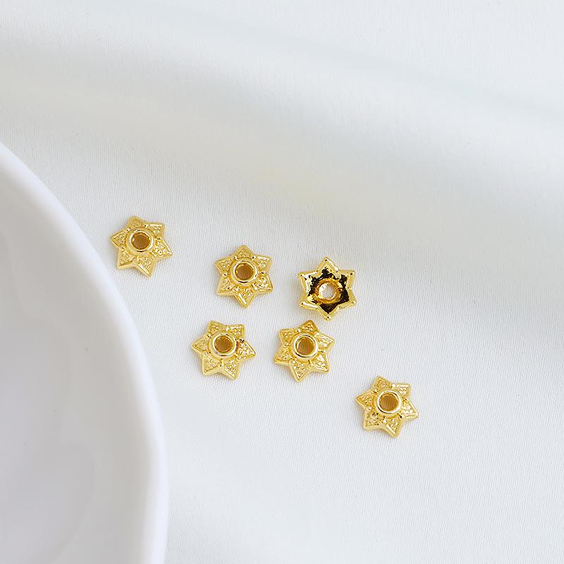 14K Gold Filled Flower Petal Separator Cap for DIY Beading Accessories